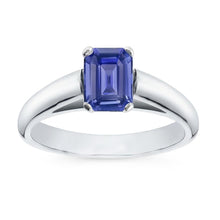 Afbeelding in Gallery-weergave laden, echte emerald saffier 1.50karaat ring bovenaanzicht