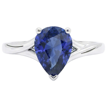 Afbeelding in Gallery-weergave laden, echte pear diamant 3karaat ring op wit