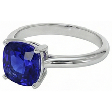 Afbeelding in Gallery-weergave laden, echte saffier 2.25karaat ring close-up detail
