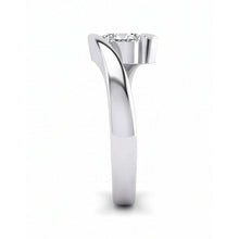 Afbeelding in Gallery-weergave laden, Witgouden Sprankelende Ovaal Geslepen Solitaire Echt Diamanten Trouwring