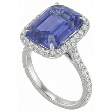 Afbeelding in Gallery-weergave laden, echte round diamant 4karaat ring zijaanzicht