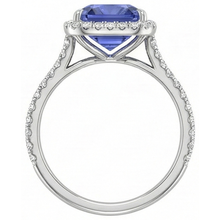 Afbeelding in Gallery-weergave laden, echte round diamant 4karaat ring profielweergave