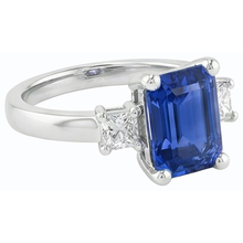 Afbeelding in Gallery-weergave laden, echte diamant 2.50karaat ring bovenaanzicht