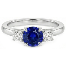 Afbeelding in Gallery-weergave laden, echte round diamant 2karaat ring zijaanzicht
