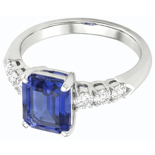 Afbeelding in Gallery-weergave laden, echte round diamant 2.50karaat ring zijaanzicht