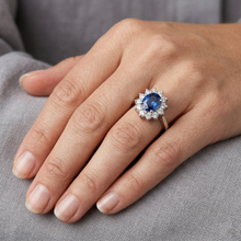 Afbeelding in Gallery-weergave laden, echte round diamant 3.20karaat ring op wit