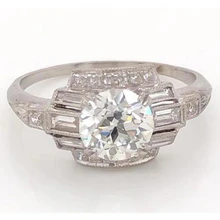 Afbeelding in Gallery-weergave laden, Witgouden Echt Diamanten Ring 3,50 Karaat Milgrain Sieraden Nieuw