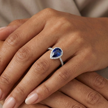 Afbeelding in Gallery-weergave laden, echte round diamant 3.50karaat ring met diamantaccenten