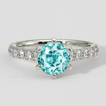 Afbeelding in Gallery-weergave laden, Witgouden Paraiba Pave Ring