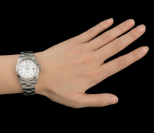 Afbeelding in Gallery-weergave laden, Witte Stok Wijzerplaat Rolex Datum Herenhorloge Oester-armband roestvrij staal