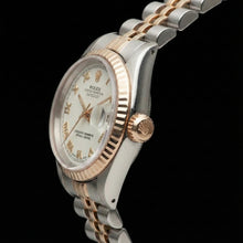 Afbeelding in Gallery-weergave laden, Witte Romeinse wijzerplaat Rolex Datumjust dameshorloge oester Doorlopend