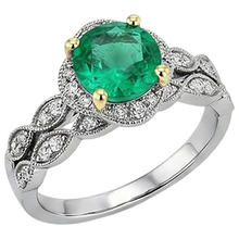 Afbeelding in Gallery-weergave laden, Elegant Fijne Smaragd Edelsteen Ring 2,50 karaat – hoekaanzicht