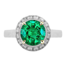 Afbeelding in Gallery-weergave laden, Luxueus Colombiaanse Smaragd Edelsteen Ring 3 karaat – hoofdaanzicht
