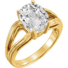 Afbeelding in Gallery-weergave laden, Diamant Enkele Steen Ring 5 karaat 14K Geelgoud – hoofdaanzicht