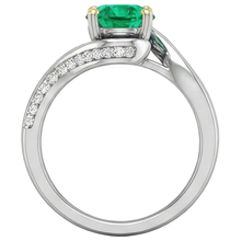 Afbeelding in Gallery-weergave laden, High-end Gekleurde Steen Ring 2 karaat – bovenaanzicht