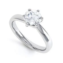Afbeelding in Gallery-weergave laden, Zes Griffen Set 1,60 Ct Solitaire Ronde Echt Diamanten Trouwring Witgoud