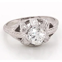 Afbeelding in Gallery-weergave laden, Zoals Edwardiaanse Sieraden Echt Diamanten Verlovingsring Milgrain Griffenzetting
