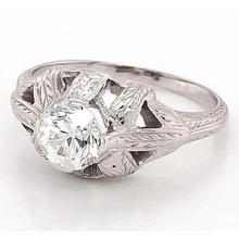 Afbeelding in Gallery-weergave laden, Zoals Edwardiaanse Sieraden Echt Diamanten Verlovingsring Milgrain Griffenzetting