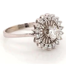 Afbeelding in Gallery-weergave laden, Zoals La Belle Epoque Sieraden Verlovingsring Bloemstijl 2 Karaat Echt Diamant