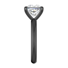Afbeelding in Gallery-weergave laden, Zwart Gouden Prinses Echt Diamanten Solitaire Ring 2,50 Karaat