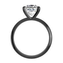 Afbeelding in Gallery-weergave laden, Zwart Gouden Prinses Echt Diamanten Solitaire Ring 2,50 Karaat