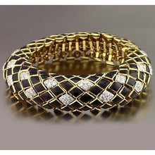 Afbeelding in Gallery-weergave laden, Zwart Geel Gouden Echt Diamanten Herenarmband 4.80 Karaat Sieraden Nieuw