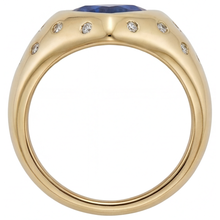 Afbeelding in Gallery-weergave laden, Luxe Gekleurde Steen Ring 3,50 karaat – hoekaanzicht