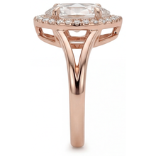 Afbeelding in Gallery-weergave laden, Briljant Halo Verlovingsring 2,5 karaat 14K Rosé Goud – hoekaanzicht