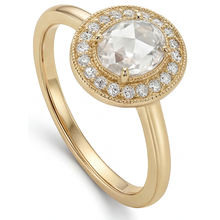 Afbeelding in Gallery-weergave laden, Luxe Halo Zetting Ring 2 karaat – zijaanzicht