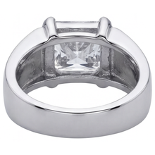 Afbeelding in Gallery-weergave laden, Briljant Heren Ring 5-karaat 14K Witgoud – bovenaanzicht