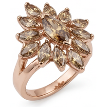 Afbeelding in Gallery-weergave laden, Briljant Marquise Slijpvorm Ring in 14K Rosé Goud – vooraanzicht