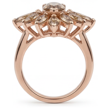 Afbeelding in Gallery-weergave laden, Briljant Marquise Slijpvorm Ring in 14K Rosé Goud – hoekaanzicht