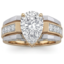 Afbeelding in Gallery-weergave laden, Briljant Solitaire Ring met Accenten – zijaanzicht