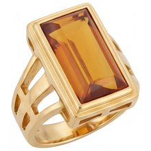Afbeelding in Gallery-weergave laden, Luxueus Citrien Edelsteen Ring 7 karaat – vooraanzicht