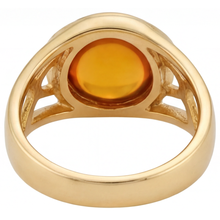 Afbeelding in Gallery-weergave laden, Gekleurde Steen Ring 14K Geelgoud met Citrien – profielaanzicht