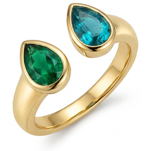 Afbeelding in Gallery-weergave laden, Luxe 3-Steens Ring 2 karaat – hoofdaanzicht