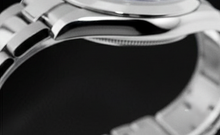 Afbeelding in Gallery-weergave laden, dame-Datumjust Rolex roestvrijstalen horloge met blauwe Romeinse wijzerplaat