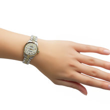 Afbeelding in Gallery-weergave laden, dame Datumjust Rolex Horloge Witte Arabische Wijzerplaat roestvrij staal & Goud