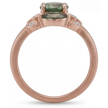 Afbeelding in Gallery-weergave laden, Marquise Slijpvorm Dendritic Agate ring in 14K Rosé Goud – profielaanzicht