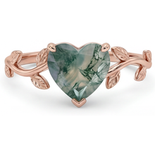 Afbeelding in Gallery-weergave laden, Sieraadsteen Ring 14K Rosé Goud met Dendritic Agate – hoofdaanzicht