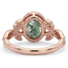 Afbeelding in Gallery-weergave laden, Dendritic Agate Sieraadsteen Ring – bovenaanzicht