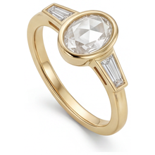 Afbeelding in Gallery-weergave laden, Diamant Drie-Steen Ring – vooraanzicht