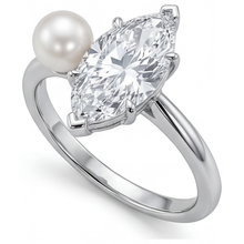 Afbeelding in Gallery-weergave laden, Diamant Enkele Steen Ring 2,5-karaat 14K Witgoud – zijaanzicht