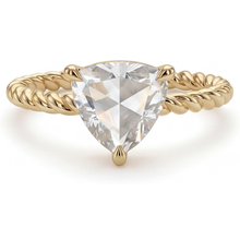 Afbeelding in Gallery-weergave laden, Enkele Steen Ring 14K Geelgoud met Diamant – hoofdaanzicht
