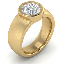 Afbeelding in Gallery-weergave laden, Heren Ring 14K Geelgoud met Diamant – vooraanzicht
