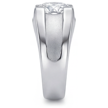 Afbeelding in Gallery-weergave laden, Rond Geslepen Diamant ring in 14K Witgoud – profielaanzicht