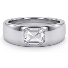 Afbeelding in Gallery-weergave laden, Trap Slijpvorm Diamant ring in 14 Karaat Witgoud – hoofdaanzicht