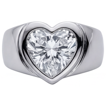 Afbeelding in Gallery-weergave laden, Diamant Herenring 4 karaat 14K Witgoud – hoofdaanzicht