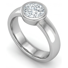 Afbeelding in Gallery-weergave laden, Briljant Diamant Mannen Ring 2 karaat – zijaanzicht