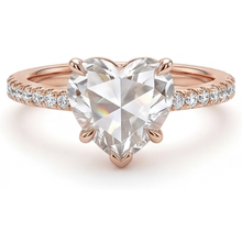 Afbeelding in Gallery-weergave laden, Solitaire Ring met Accenten 14K Rosé Goud met Diamant – hoofdaanzicht